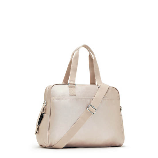 Kipling Alanna Klassiska Metallic Diaper Bag Väska Beige | SE 1977VR